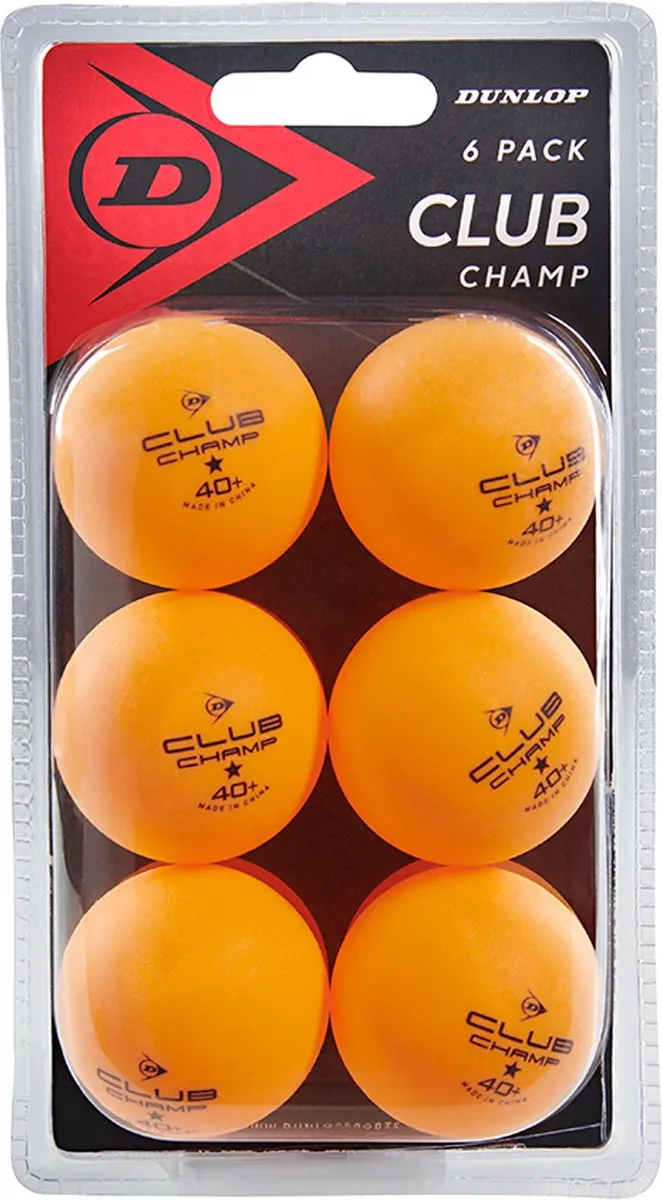 Dunlop Club Champ 40+ Tafeltennisballen - Oranje