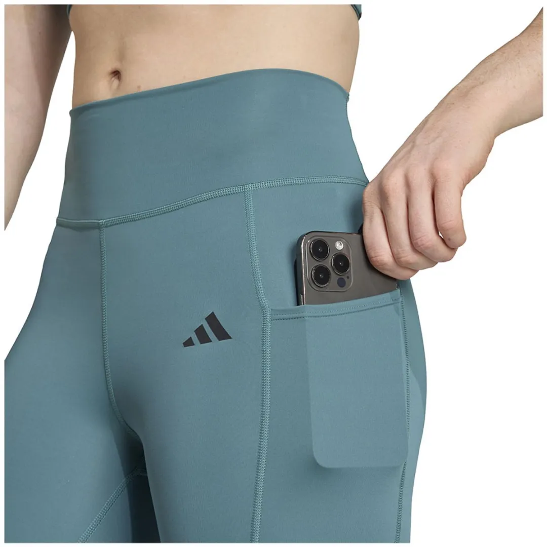 Adidas Optime 3 Stripes Leggings - Grijs Teal XL