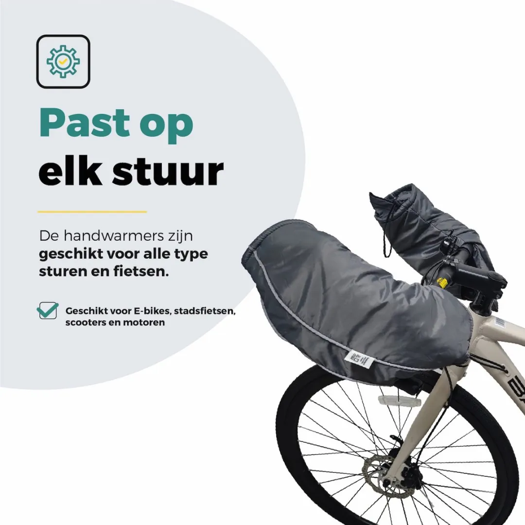 Voltano Handwarmers Fiets Handschoenen - Zwart