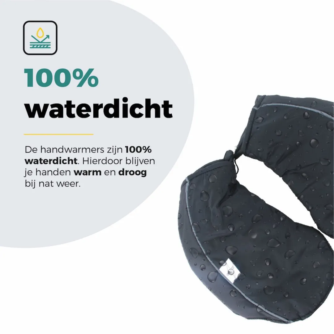 Voltano Handwarmers Fiets Handschoenen - Zwart - afbeelding 6 van 6