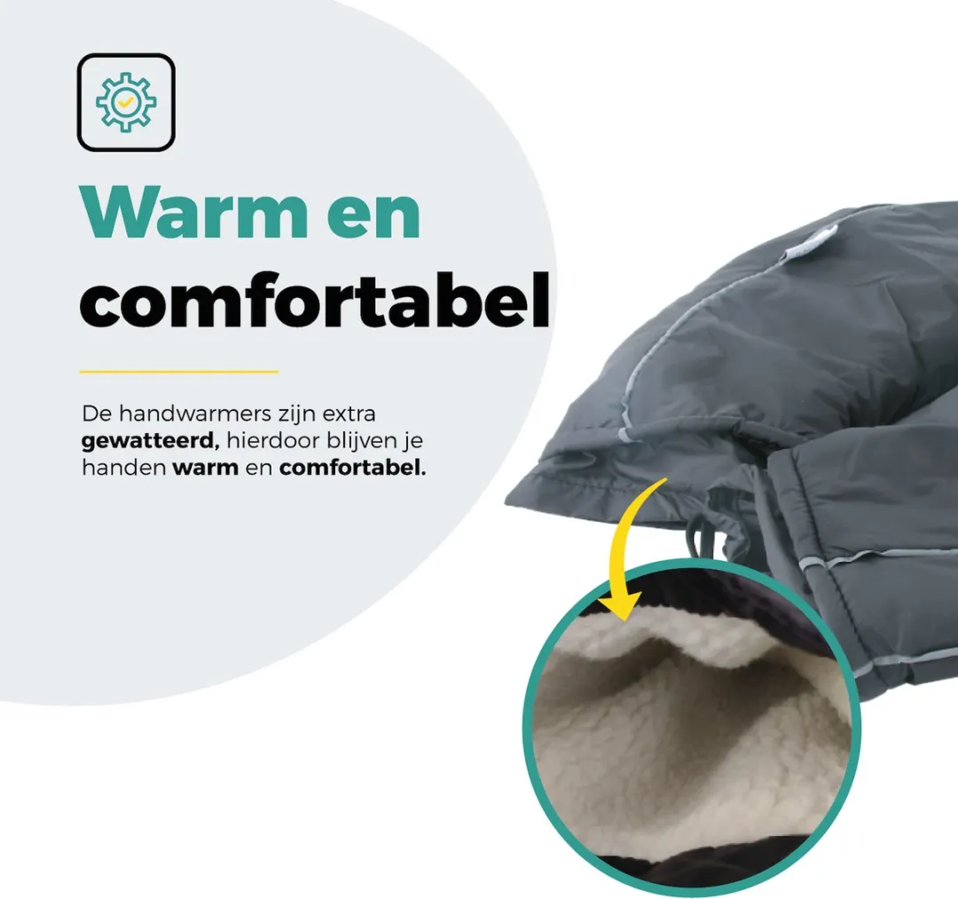 Voltano Handwarmers Fiets Handschoenen - Zwart