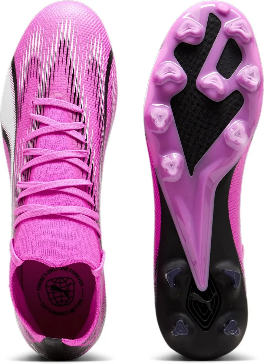 PUMA ULTRA MATCH FG/AG Sportschoenen - Maat 45 - Poison Pink/Wit/Zwart