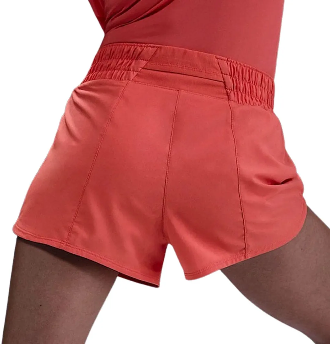 Nike Dri-FIT One Swoosh Short Dames - Maat L - Oranje/Wit