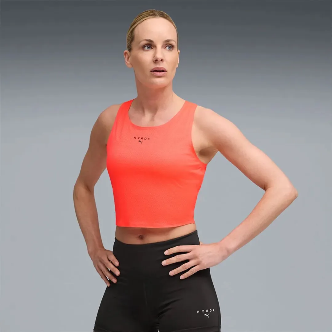 PUMA X Hyrox Ultraspun Crop Mouwloos T-shirt Glowing Red