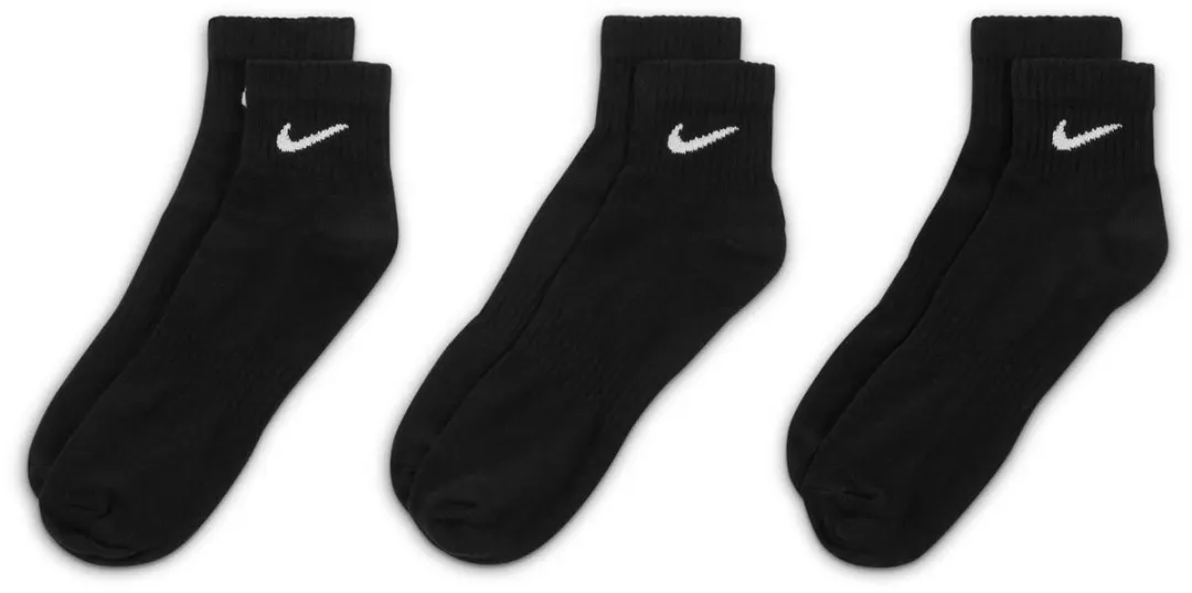Nike Everyday Lightweight Sokken 3 Stuks - Zwart