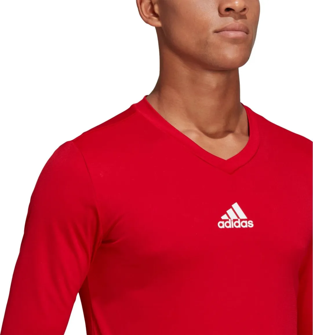 adidas Team Base Longsleeve Sportshirt 164 - Rood/Wit