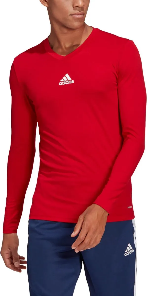adidas Team Base Longsleeve Sportshirt 164 - Rood/Wit