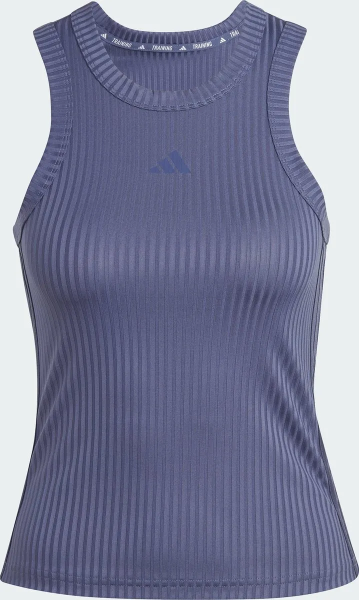 adidas Performance All Gym Seasonal Rib Tight Fit Tanktop - Blauw - XS