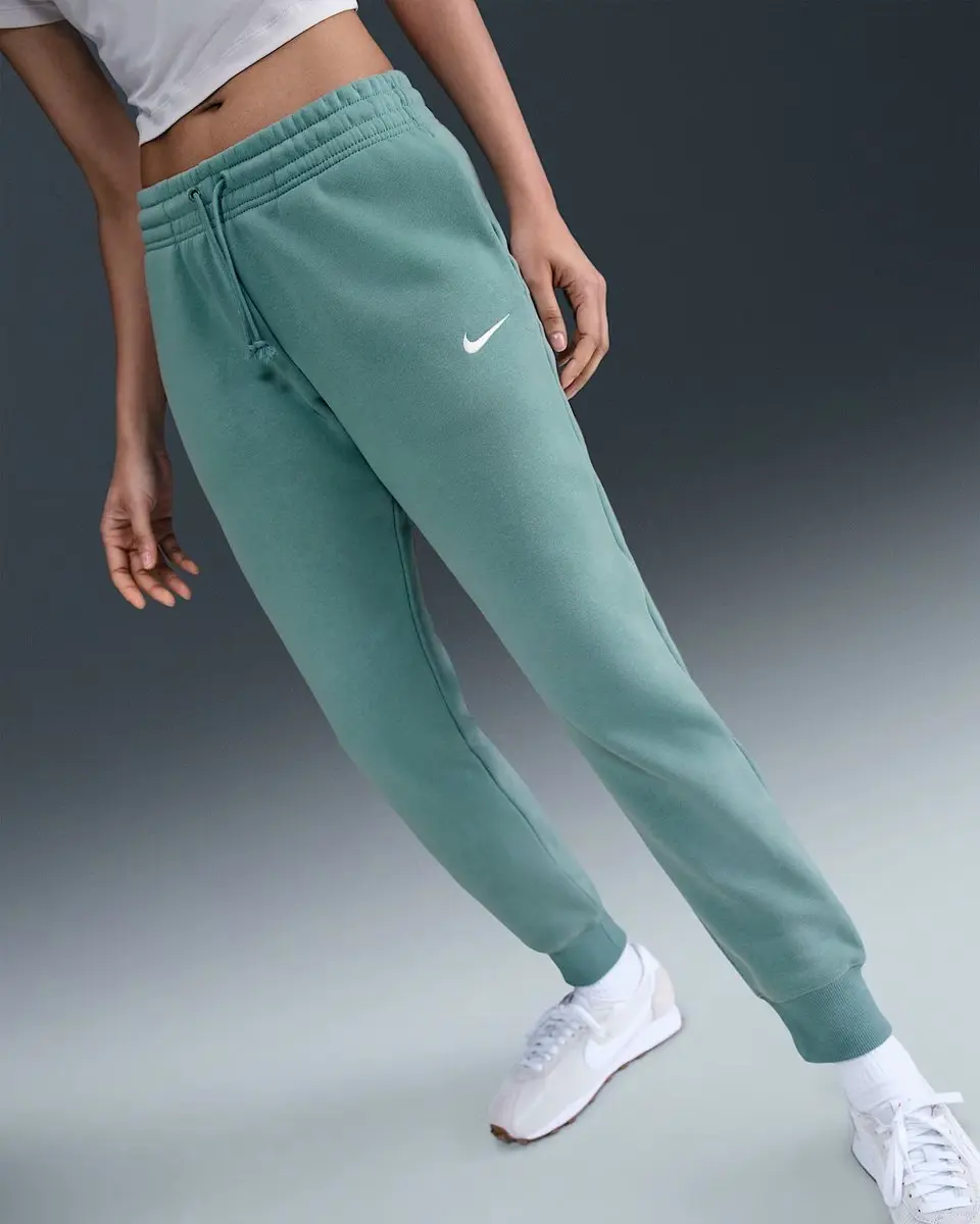 Nike Phoenix Fleece Dames Joggingbroek L - Off White