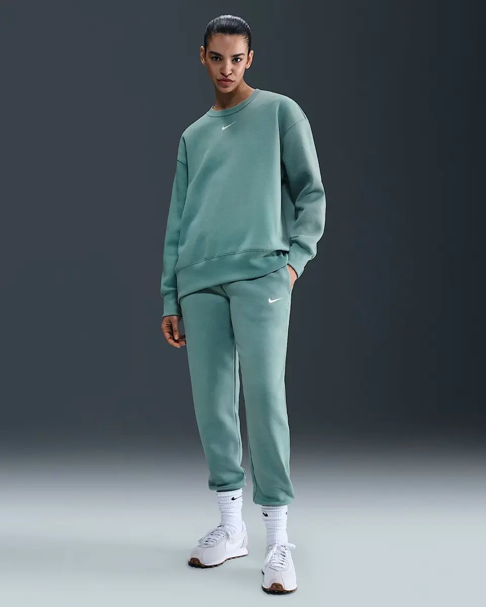 Nike Phoenix Fleece Dames Joggingbroek L - Off White