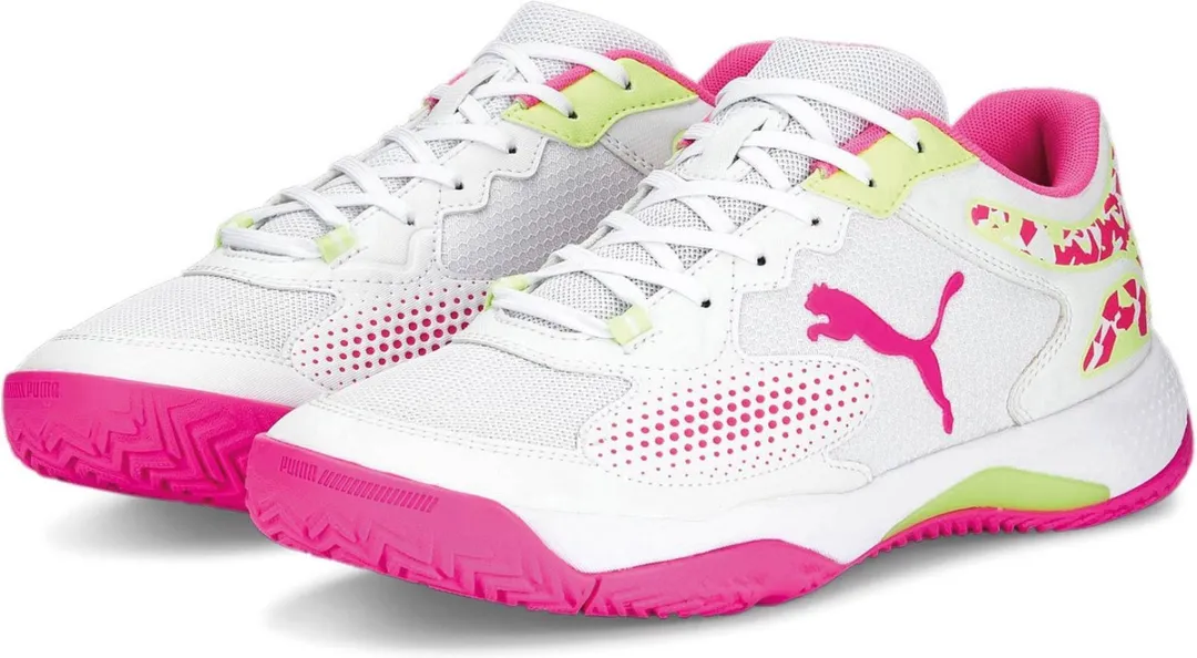 PUMA Solarcourt RCT Sportschoenen 37 - Wit/Roze/Geel