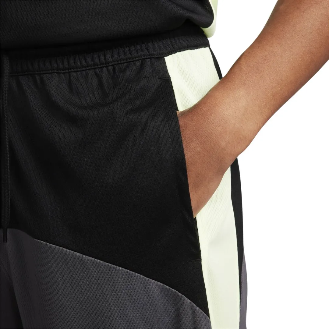 Nike Dri-FIT Starting 5 Short Heren - S - Zwart/Grijs/Groen