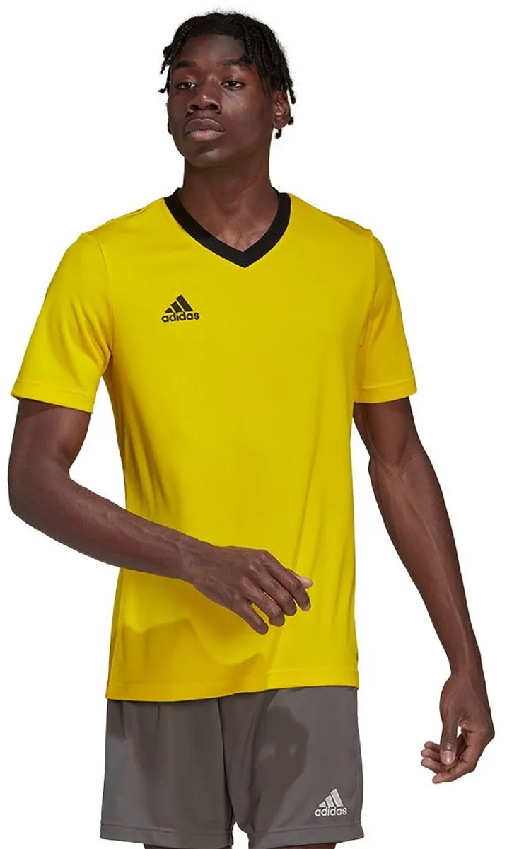 Adidas Entrada 22 Shirt Heren - Geel/Zwart XS