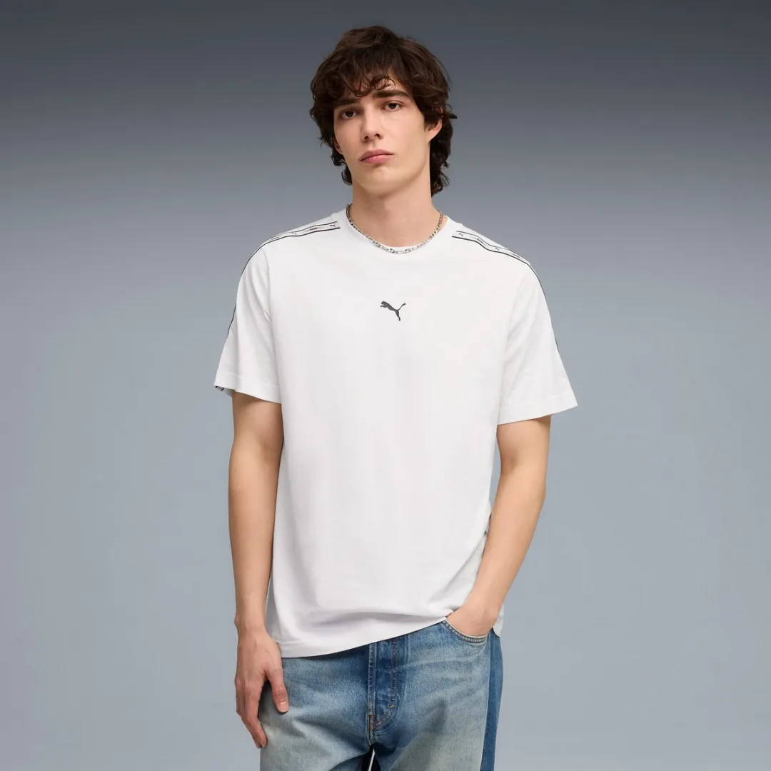 PUMA Tape Tee Heren - L - Wit