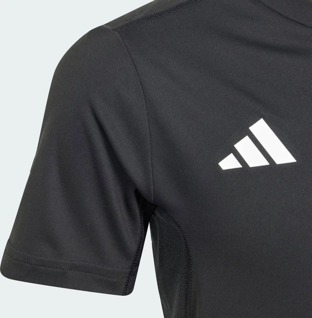 adidas J Team Tee - Zwart - 164