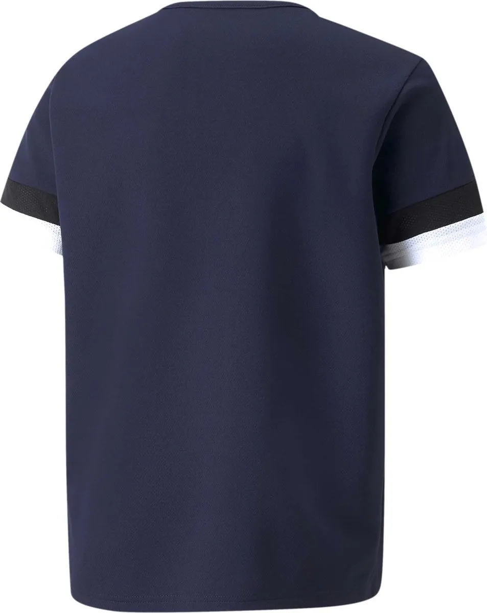 PUMA TeamRISE Jersey Shirt Junior 140 - Navy/Zwart/Wit