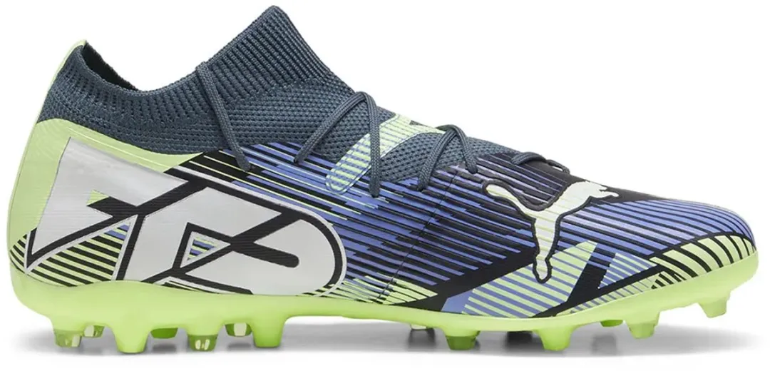 PUMA Future 7 Match Mg Voetbalschoenen 42.5 - Zwart/Grijs/Wit