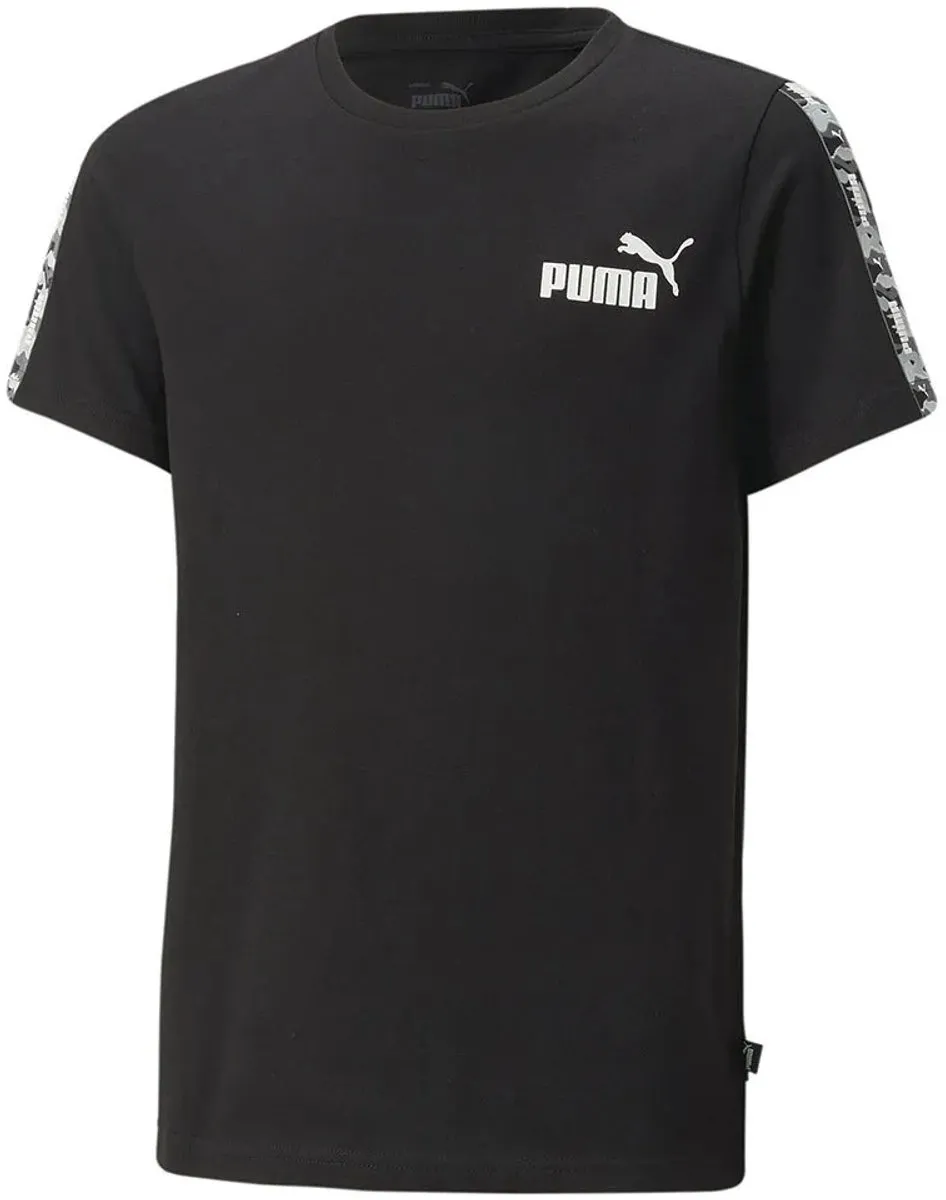 PUMA Ess Tape Camo T-shirt - 4-5 jaar - Zwart