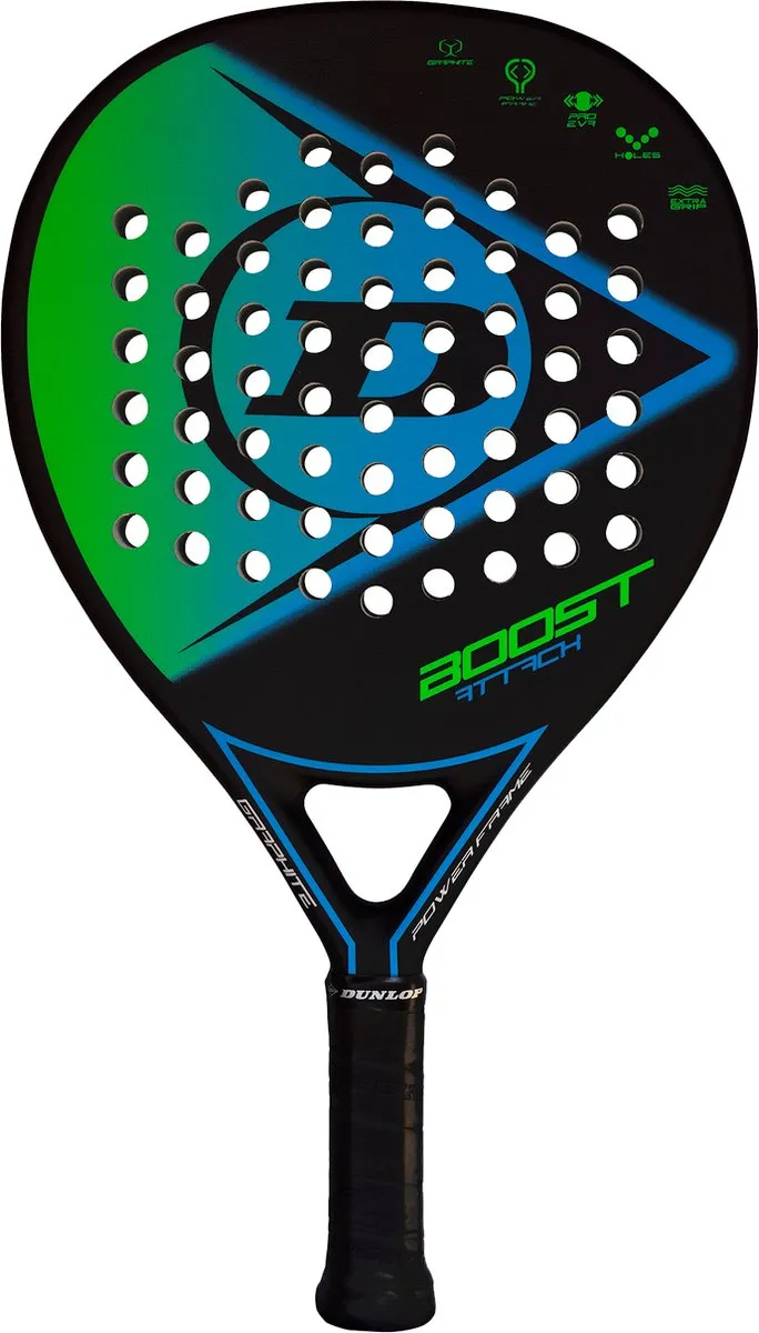 Dunlop Boost Attk Padelracket - Groen/Blauw