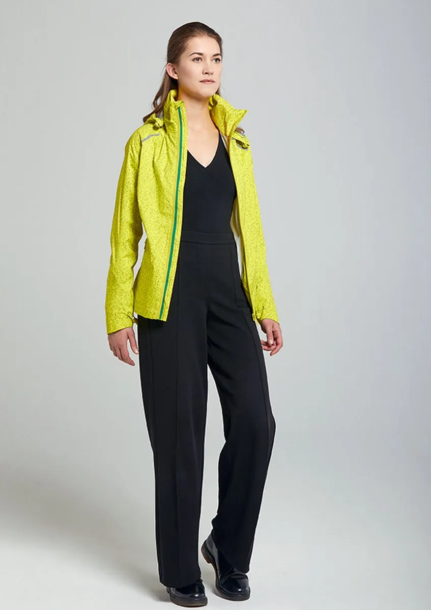 Basil Skane Regenjas Dames - Neongeel XS