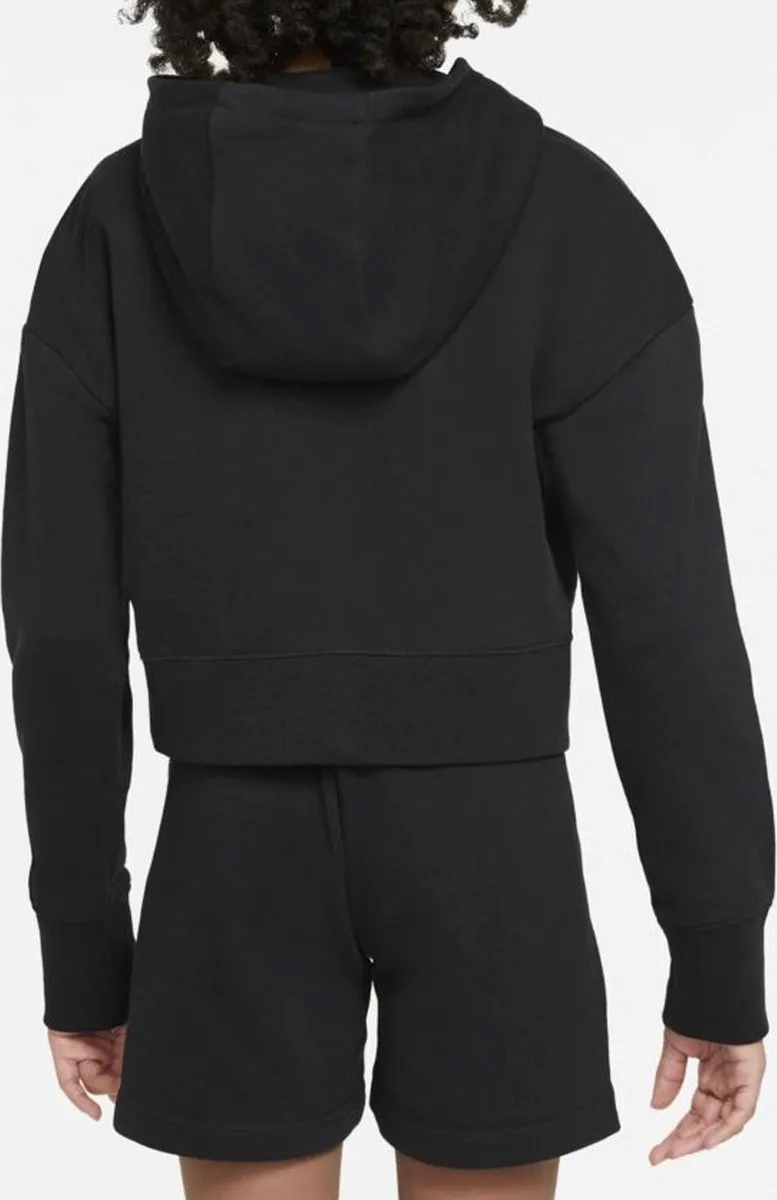 Nike Sportswear Club Crop Sportvest 158 - Zwart/Wit
