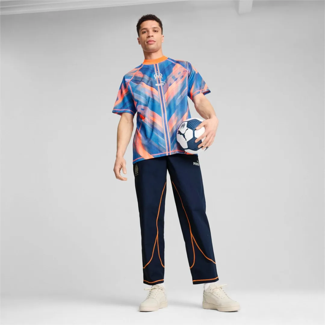 PUMA Retro Trui 778282 - Fluor oranje/Pes-Racing blauw - S