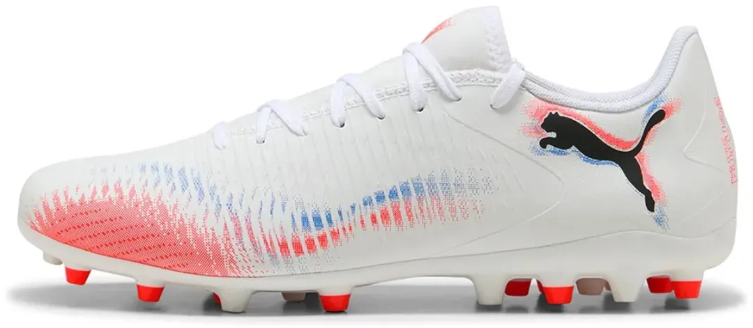 PUMA Future 8 Play MG Voetbalschoenen 44.5 - Wit/Rood/Blauw