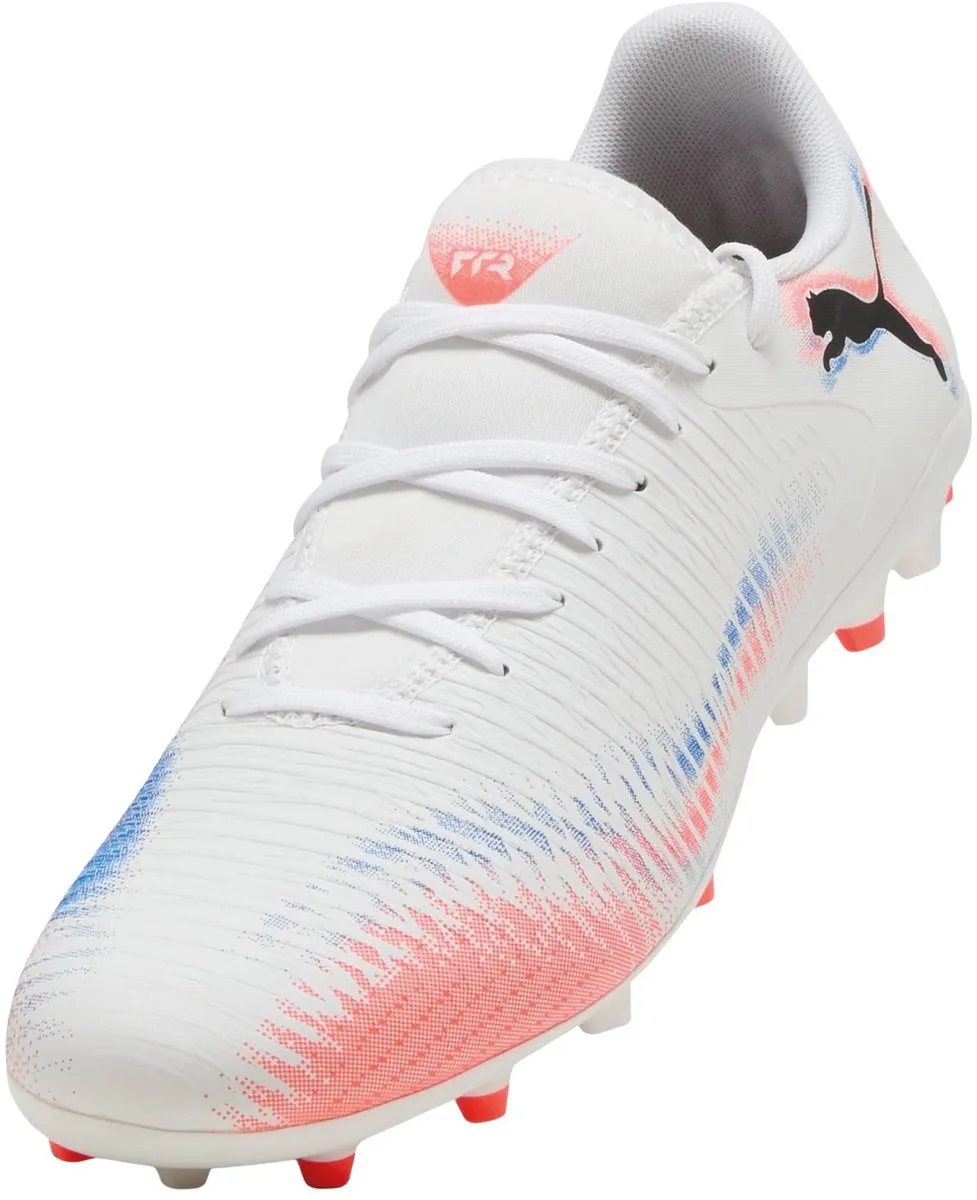 PUMA Future 8 Play MG Voetbalschoenen 44.5 - Wit/Rood/Blauw