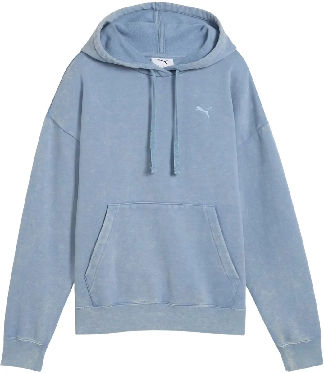 PUMA Elevated Relaxed Wash Hoodie Dames - Blauw L