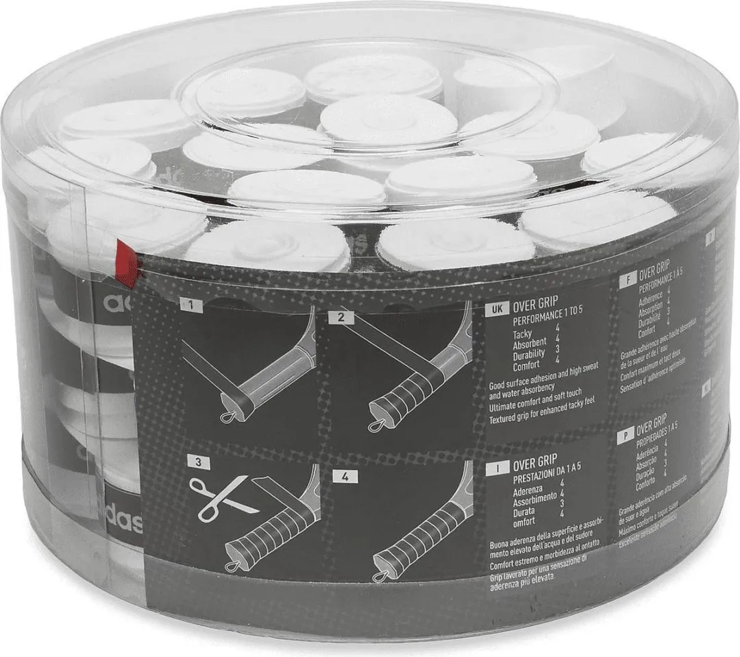adidas Padel Overgrip - 45 Stuks Wit