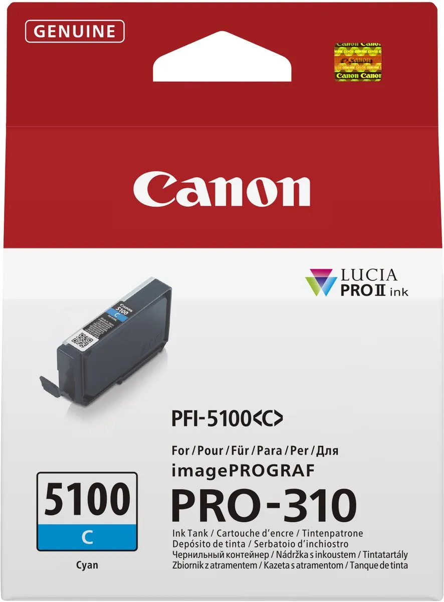 Canon PFI-5100 Cyaan Inktcartridge - Origineel