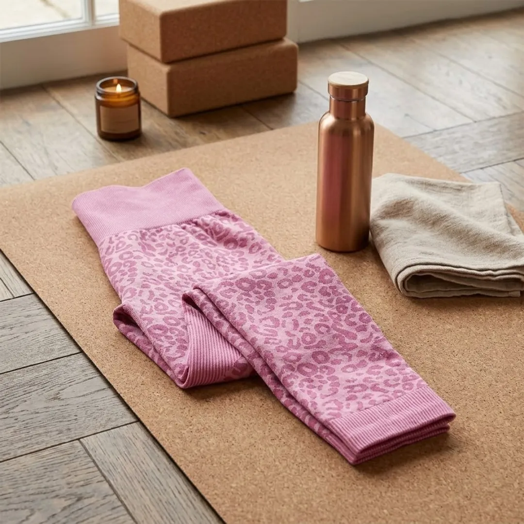 NuveX Roze Luipaardprint Sportlegging L