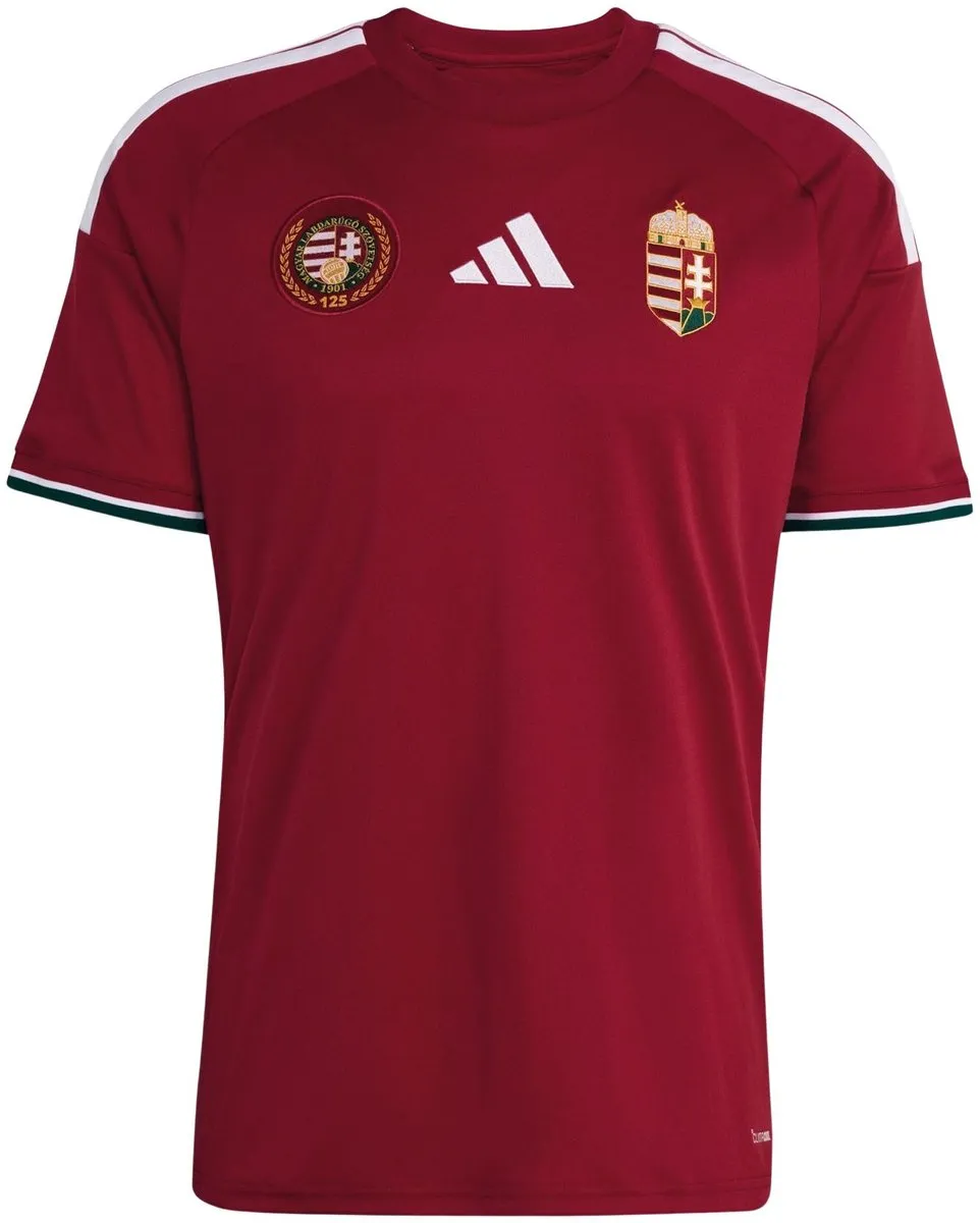 Adidas Hongarije Thuis Shirt Heren JZ6975 - S - Rood/Wit