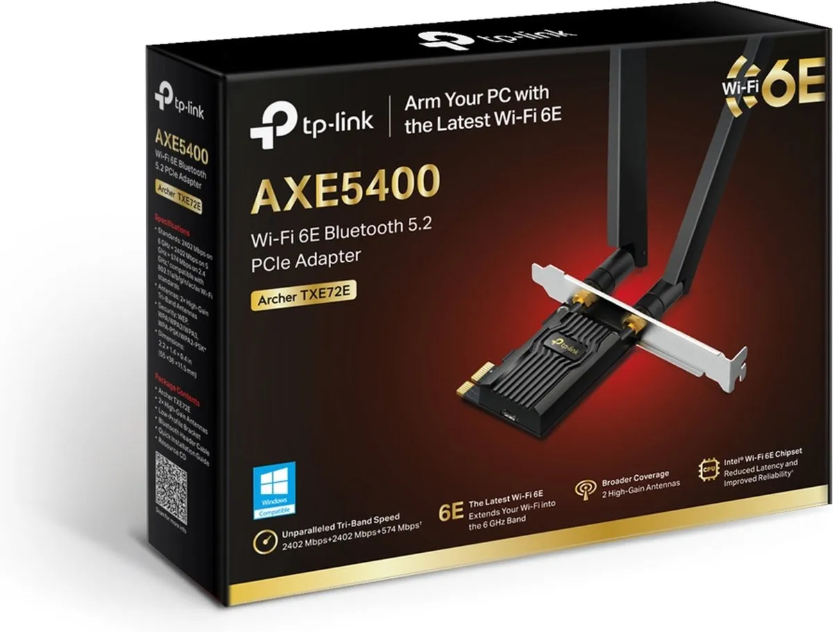TP-Link Archer TXE72E PCI Uitbreidingskaart - 2402 Mbit/s