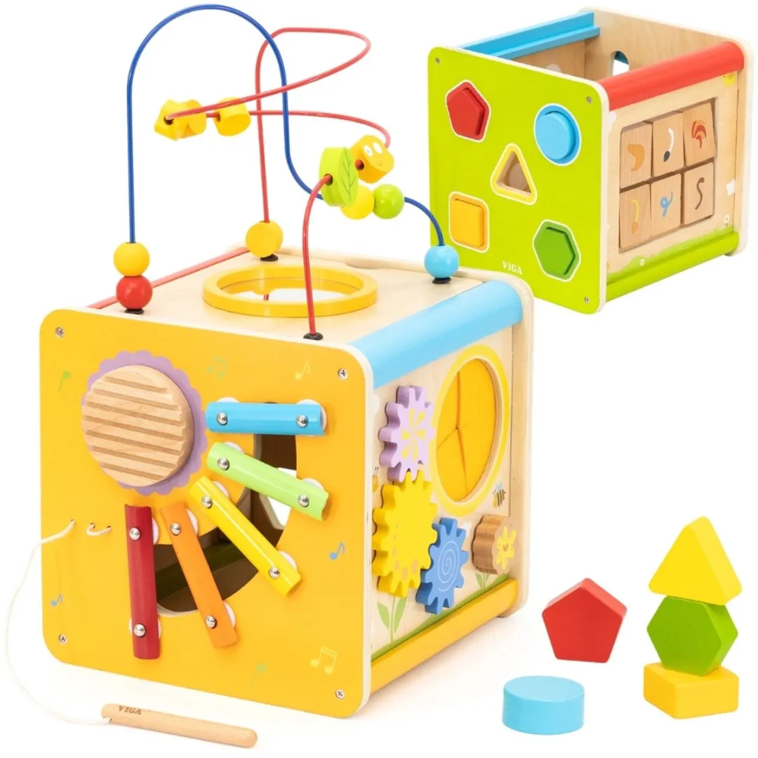 Viga Houten Educatieve Kubus 5-in-1