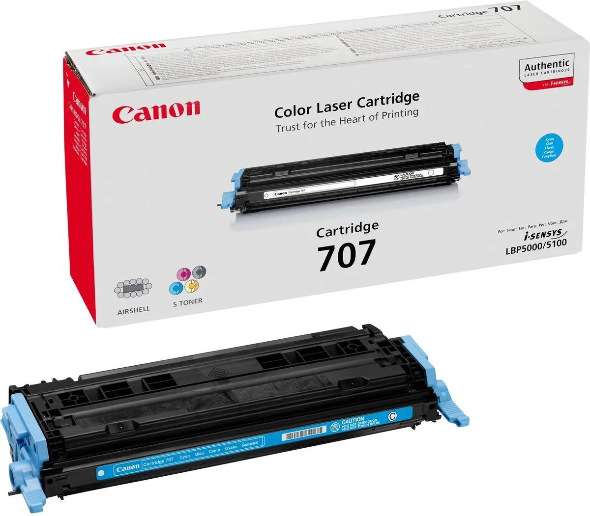 Canon 707 Cyaan Tonercartridge 2000 Stuks