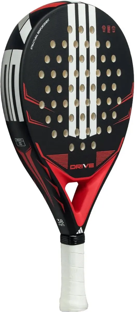 Adidas Drive Black 2026 Padelracket - Zwart/Rood