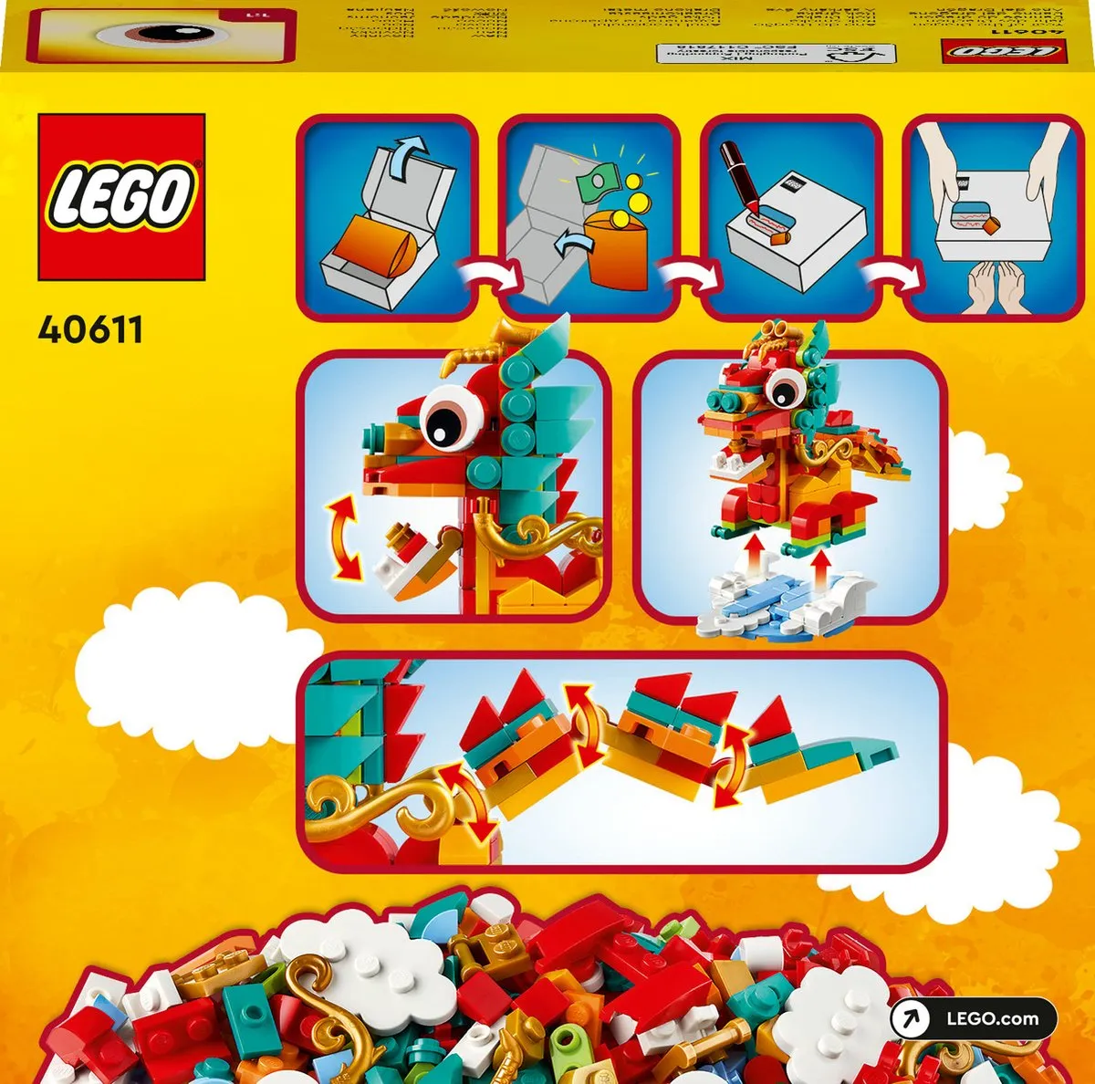 LEGO 40611 Year of the Dragon - 213 Stukken - Meerkleurig - afbeelding 5 van 6