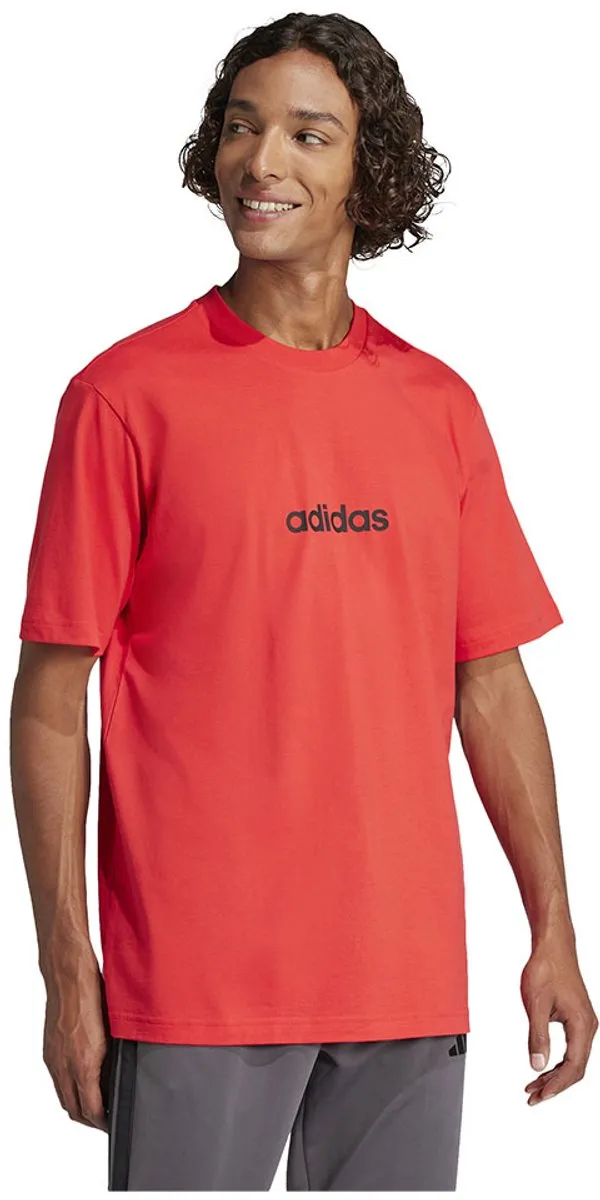 Adidas M LIN SJ Heren T-shirt - Rood - Maat S