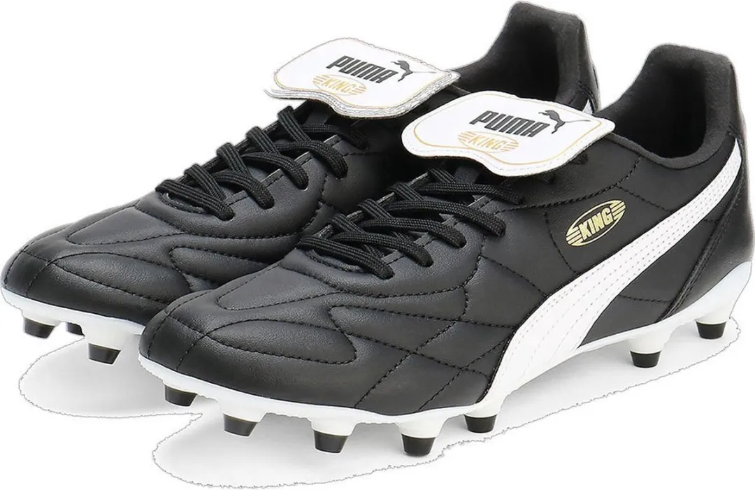 PUMA King Top FG/AG Sportschoenen 40 - Zwart/Wit/Goud