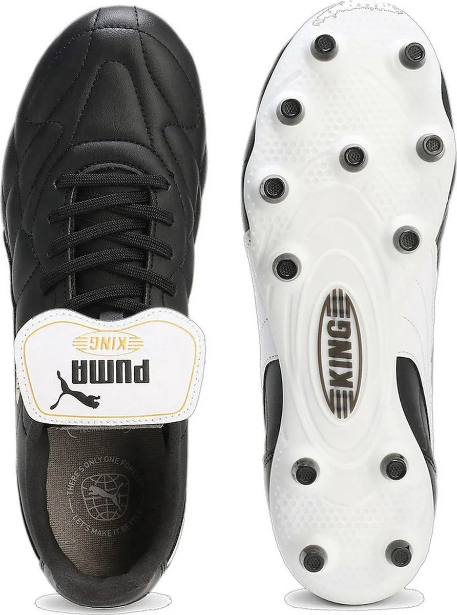 PUMA King Top FG/AG Sportschoenen 40 - Zwart/Wit/Goud