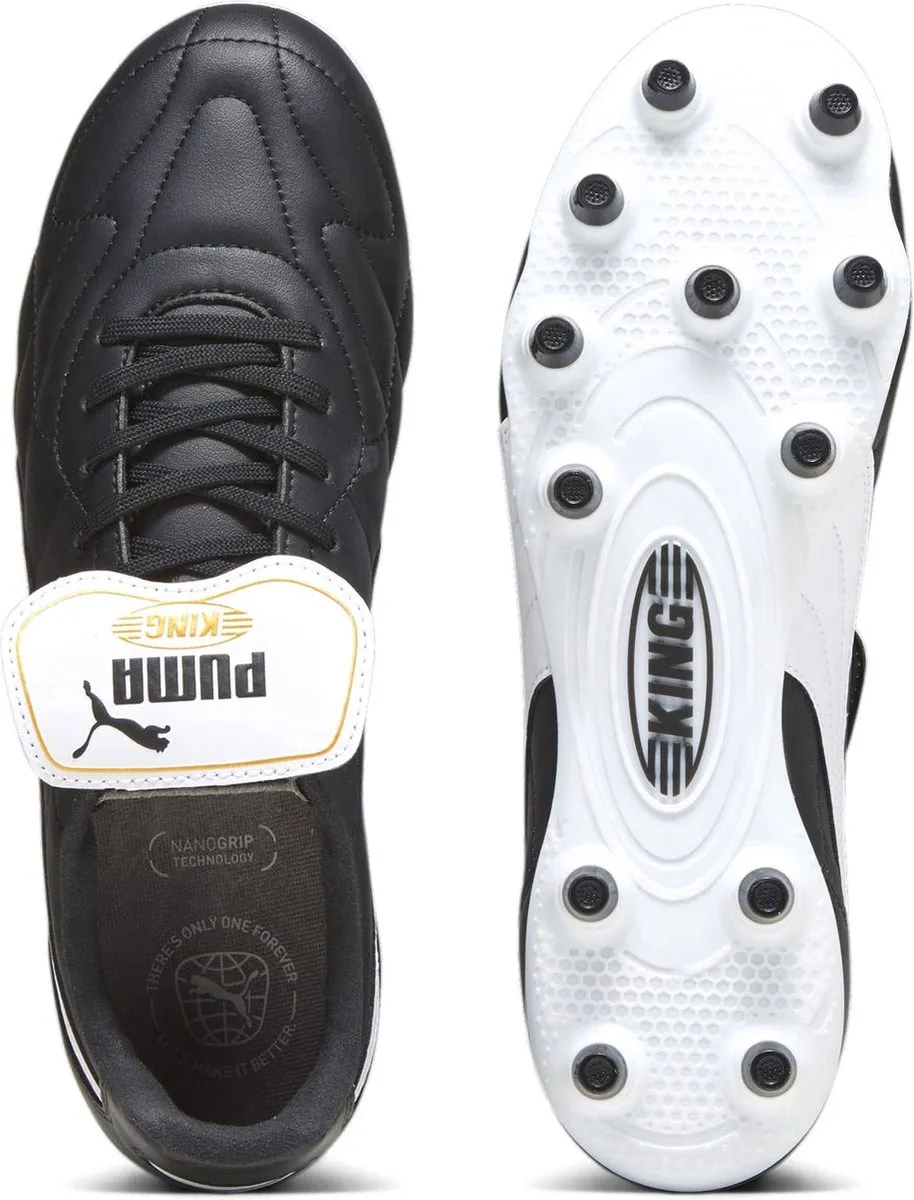 PUMA King Top FG/AG Sportschoenen 40 - Zwart/Wit/Goud
