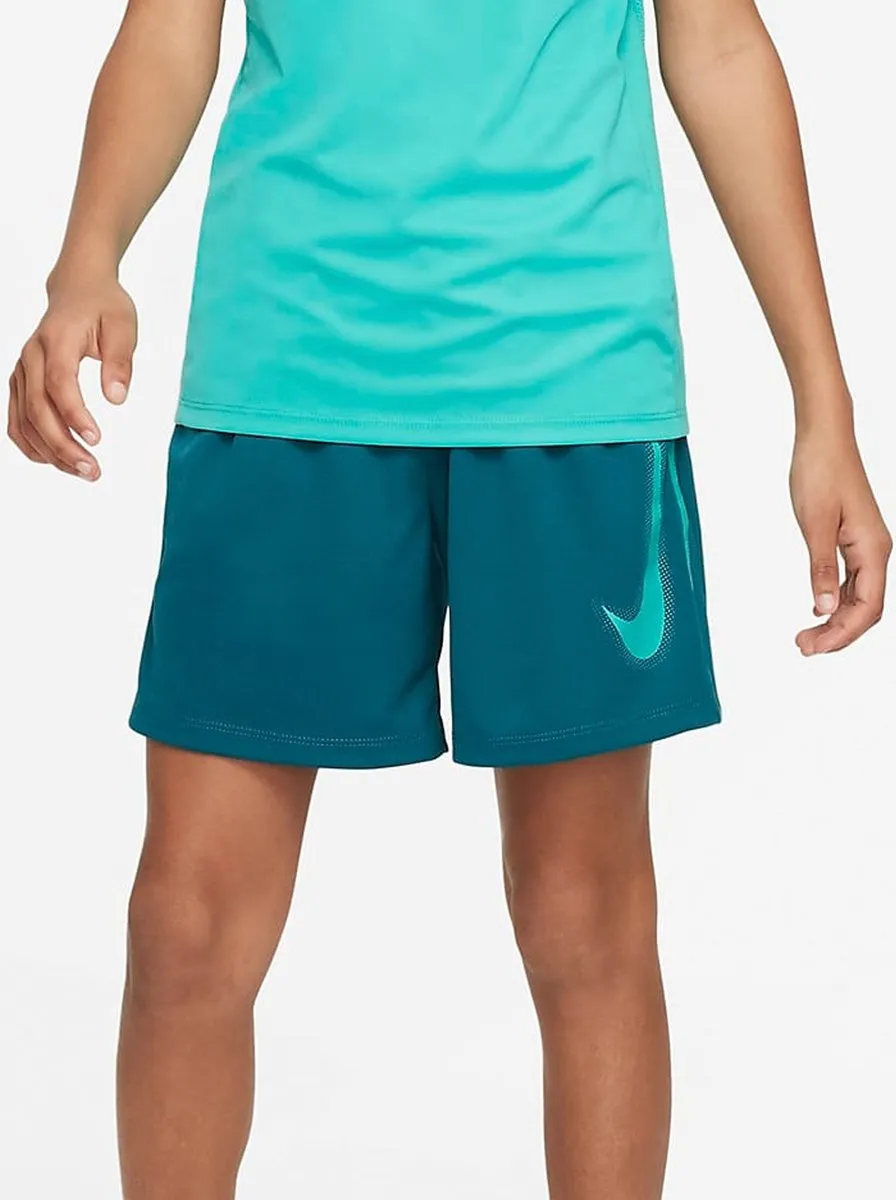 Nike Dri-FIT Multi+ Short Sportbroek Jongens M - Blauw/Groen