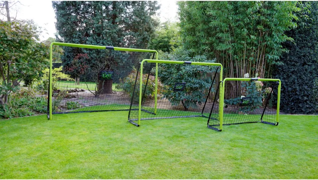 EXIT Tempo Stalen Voetbaldoel 240x160cm - Groen/Zwart