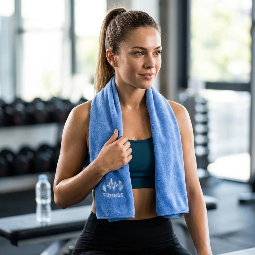 NuveX Blauwe Sport Handdoek - Microvezel - Snel Droogend