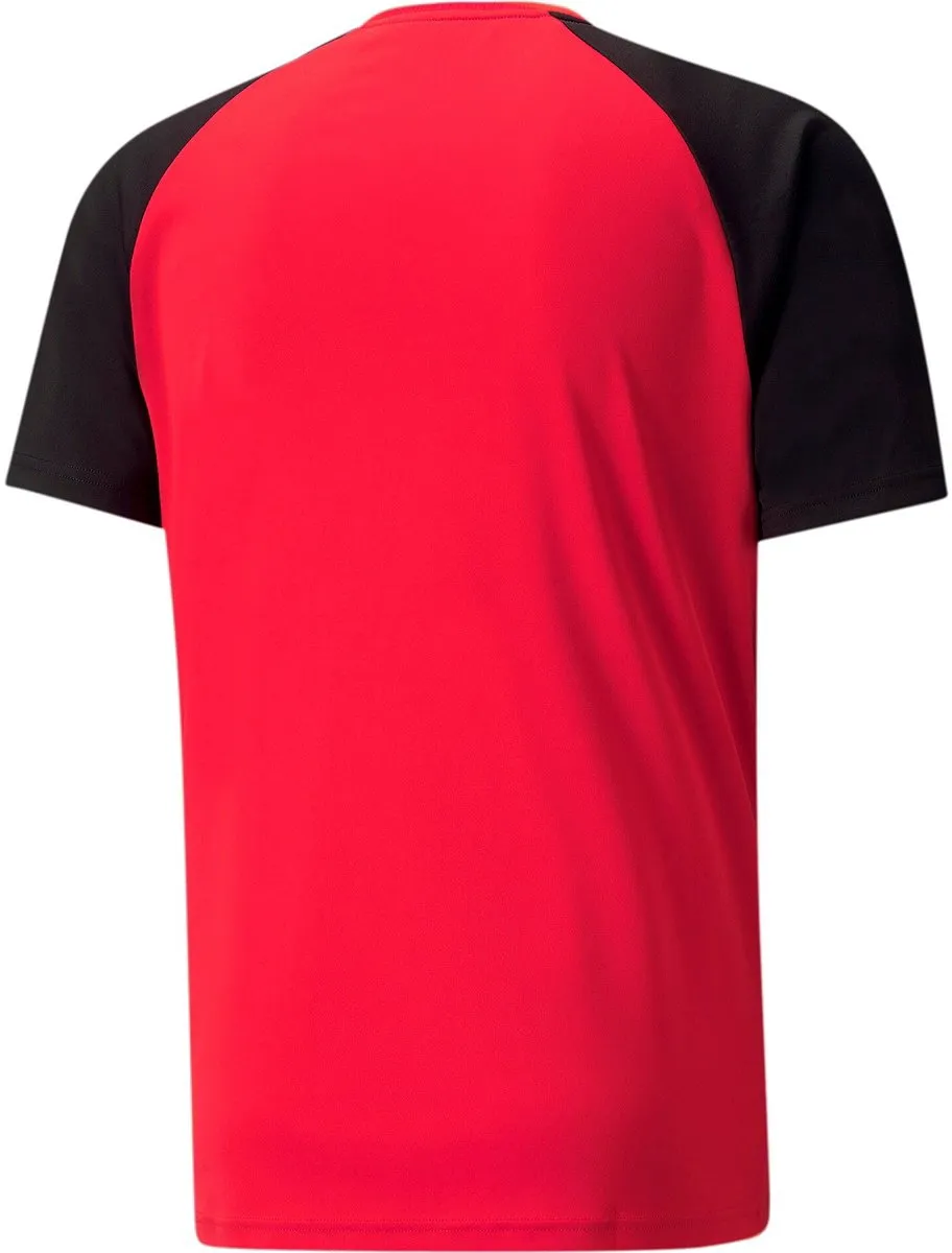 PUMA Teampacer Shirt Korte Mouw Kinderen 128 - Rood/Zwart