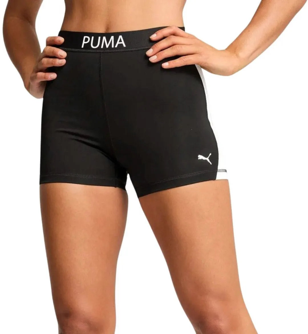 PUMA Strong Short High Waist 4 Tight - Maat M - Zwart/Wit