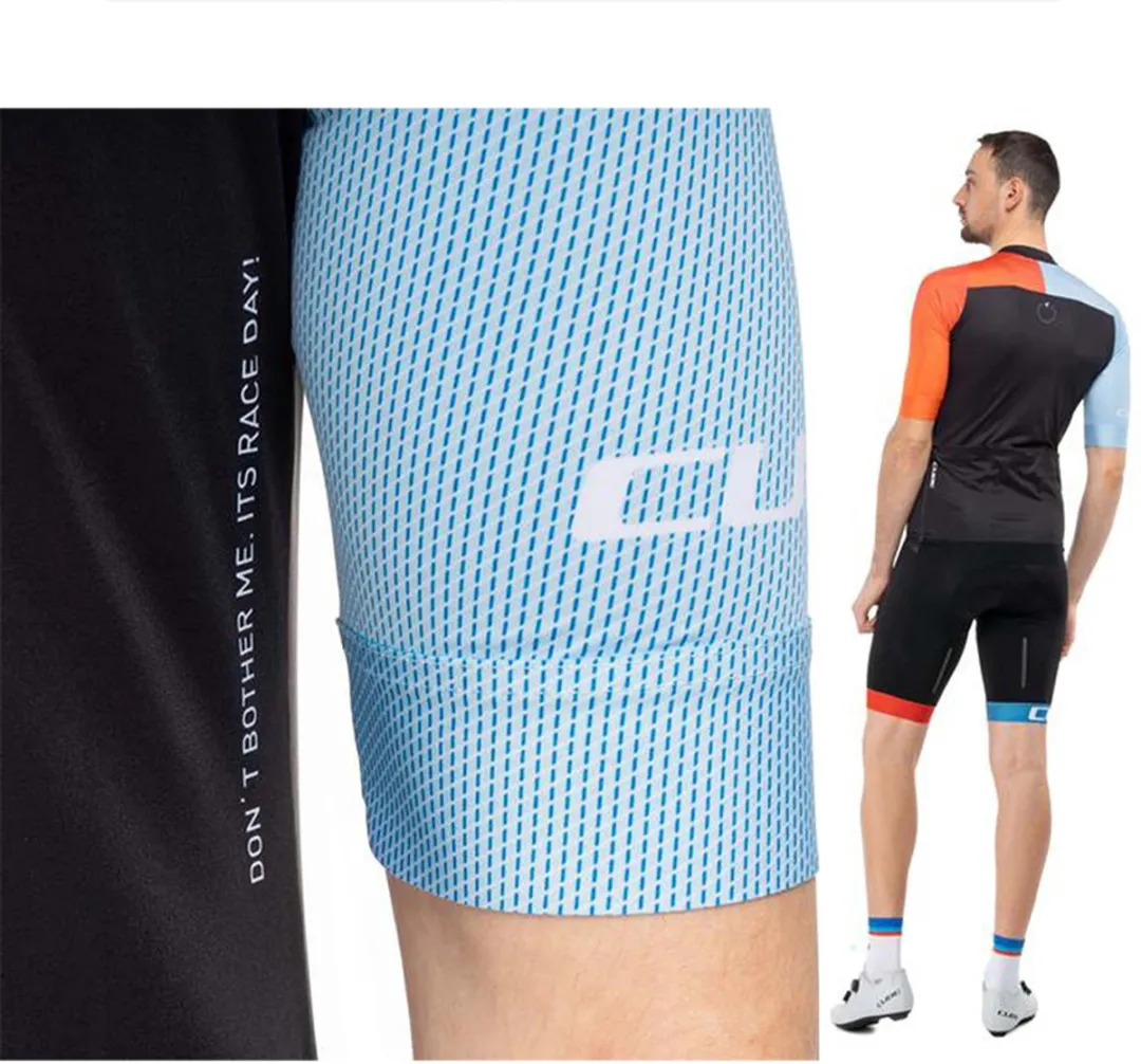 Cube Teamline Korte Mouw Wielertrui M - Zwart/Blauw/Geel