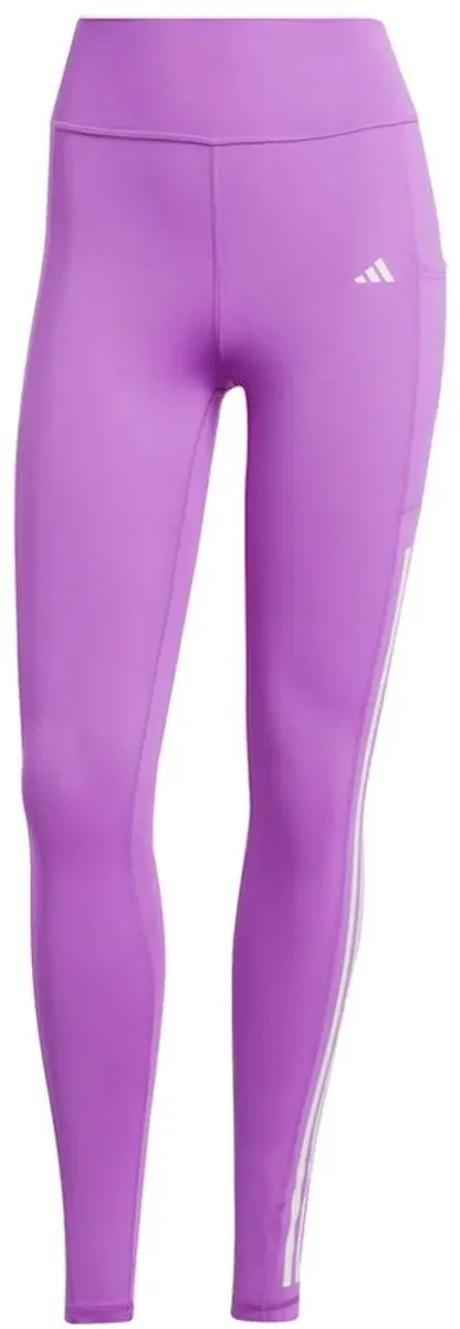 Adidas Optime 3 Stripes Leggings - Purple Burst XL