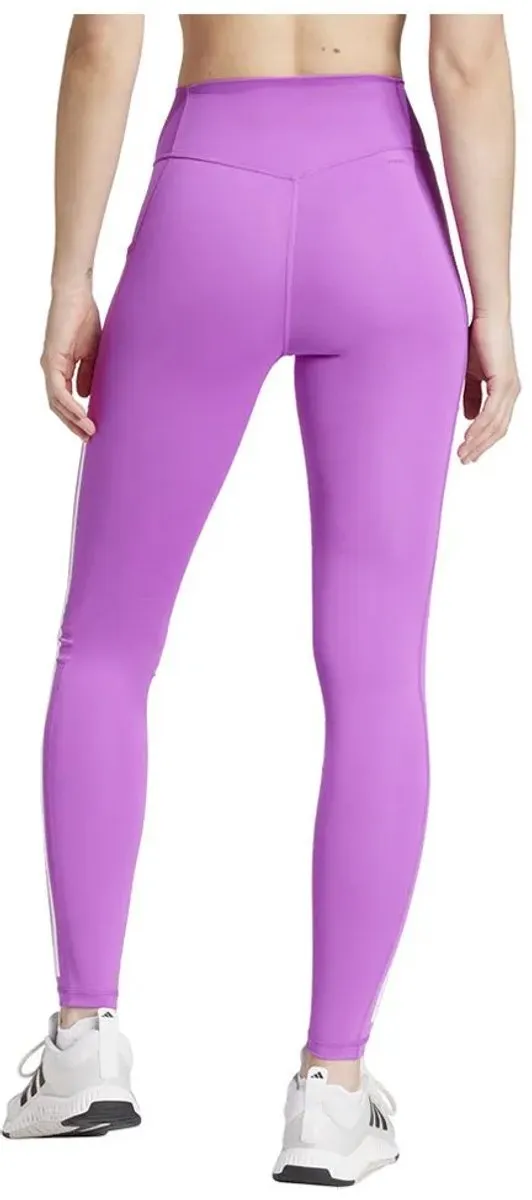 Adidas Optime 3 Stripes Leggings - Purple Burst XL